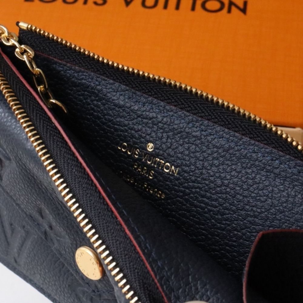 Louis Vuitton Card Holder Recto Verso Wallet Navy Blue And Red 13Cm M69420