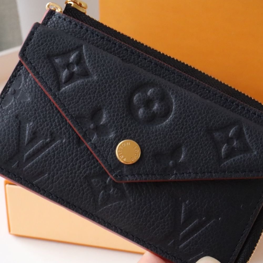 Louis Vuitton Card Holder Recto Verso Wallet Navy Blue And Red 13Cm M69420