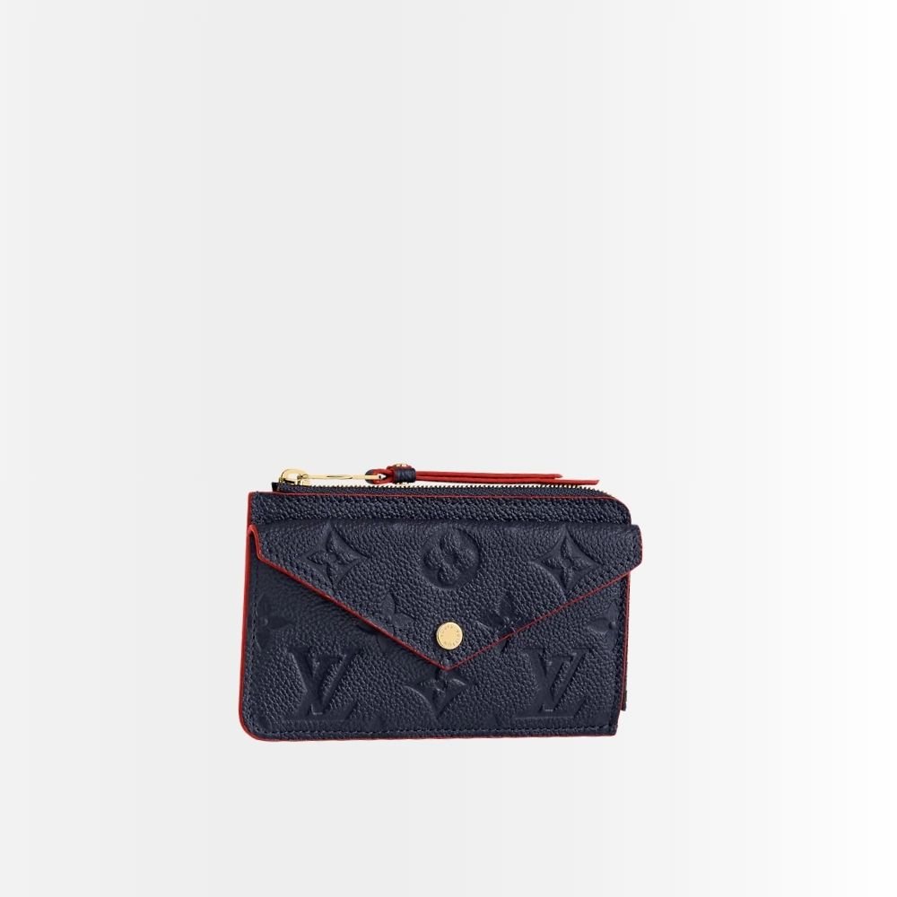 Louis Vuitton Card Holder Recto Verso Wallet Navy Blue And Red 13Cm M69420