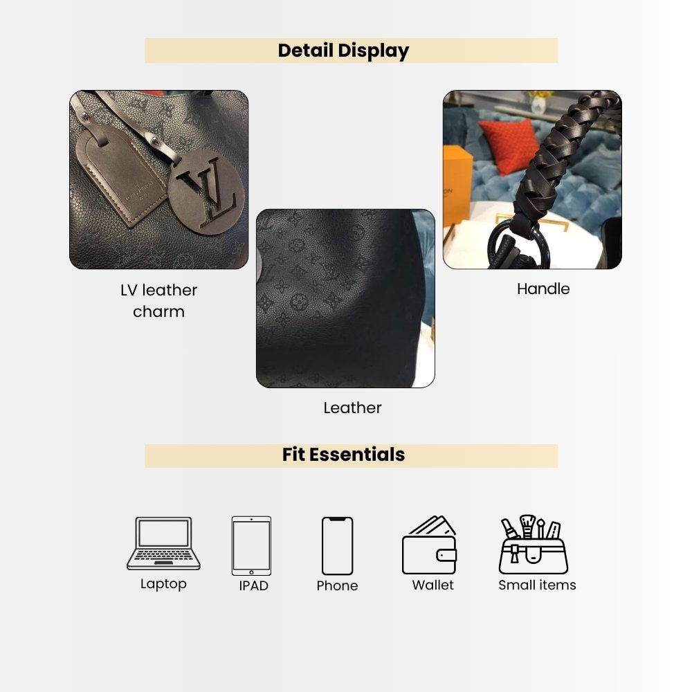 Louis Vuitton Carmel Mahina Black 40Cm M52950