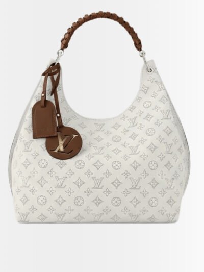 Louis Vuitton Carmel Mahina White Brown 40Cm