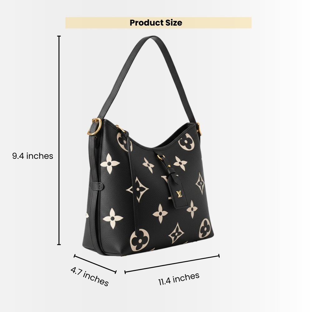 Louis Vuitton CarryAll PM Black Beige 29Cm