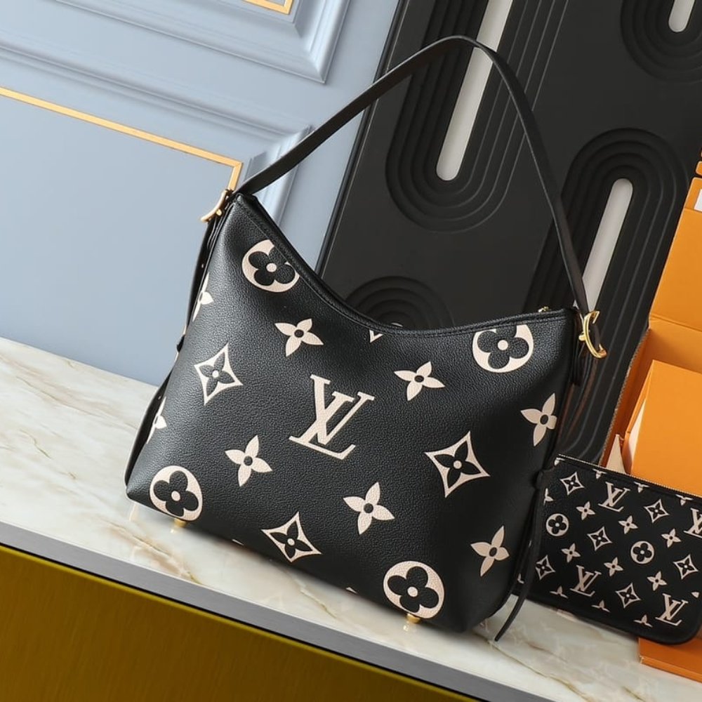 Louis Vuitton CarryAll PM Black Beige 29Cm