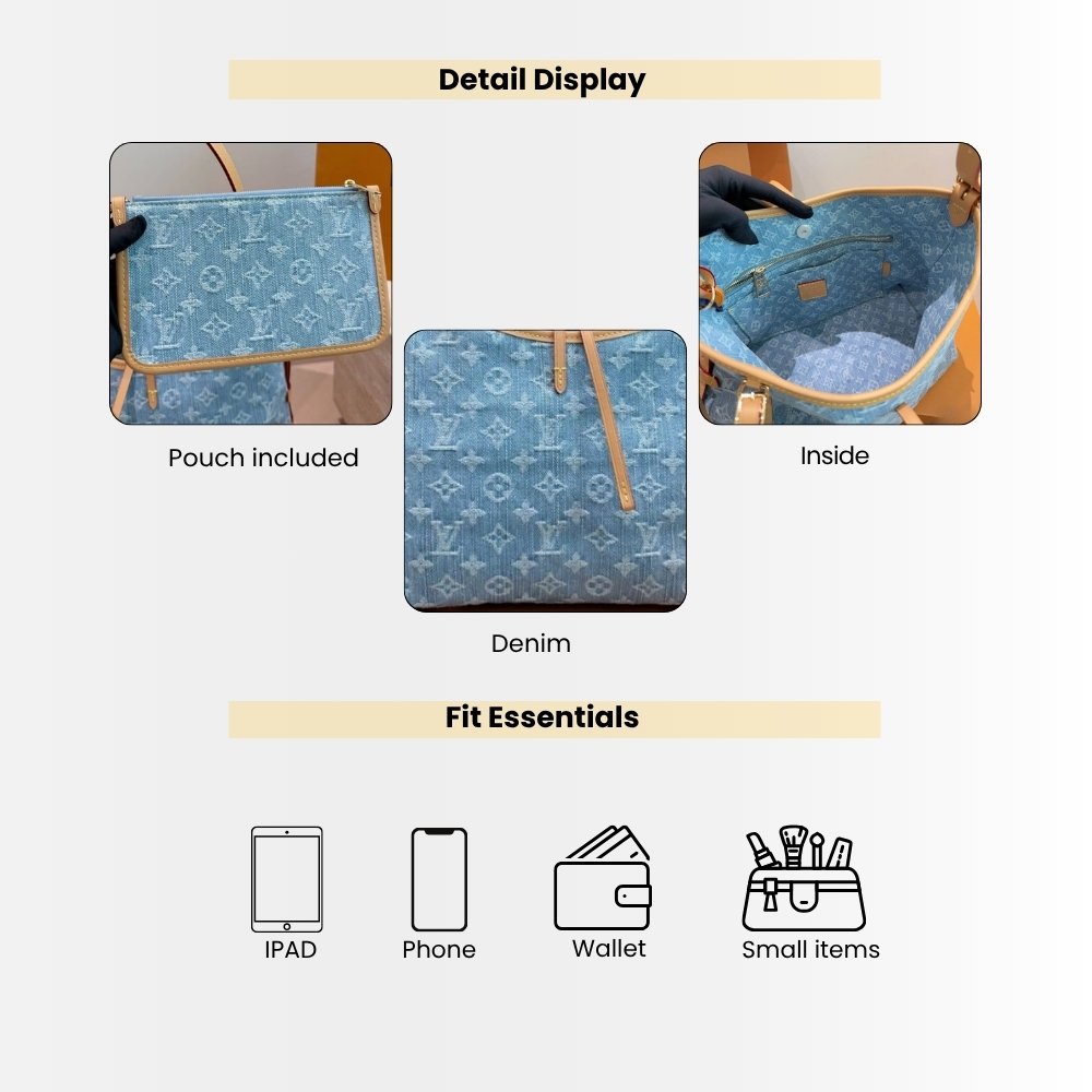 Louis Vuitton CarryAll PM Sky Blue Denim 30Cm M11462