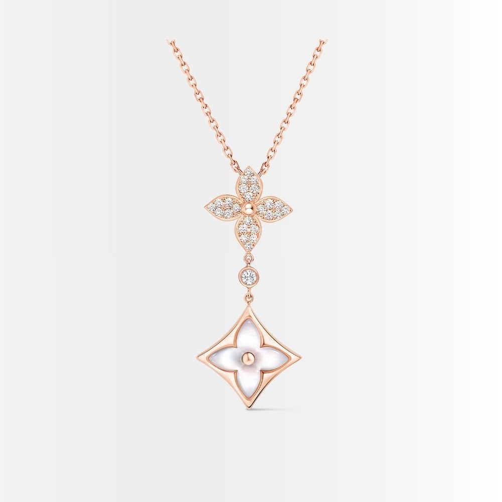 Louis Vuitton Color Blossom Double Star Pendant Q94676