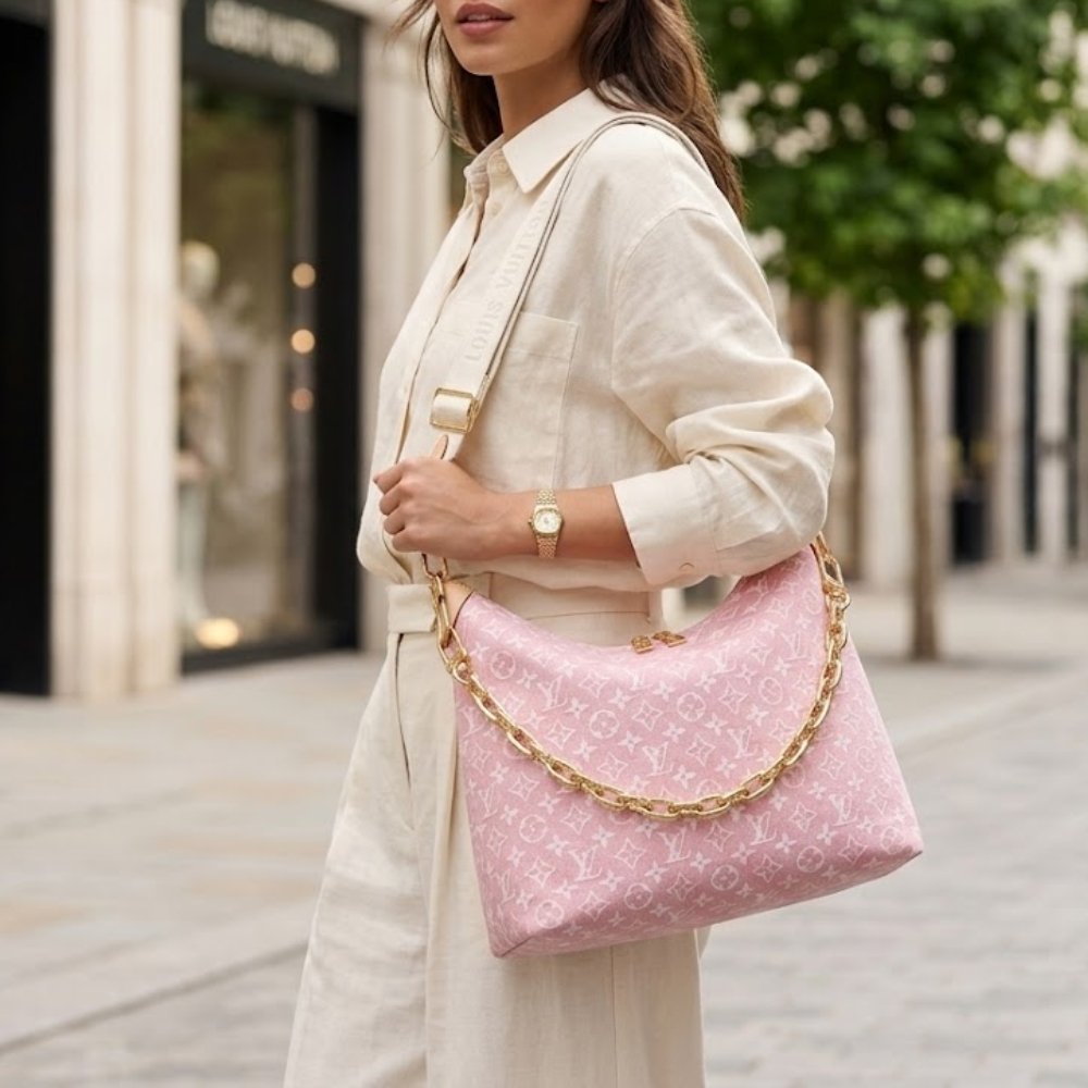 Louis Vuitton Coussin MM Monogram Emblème Pink 30cm