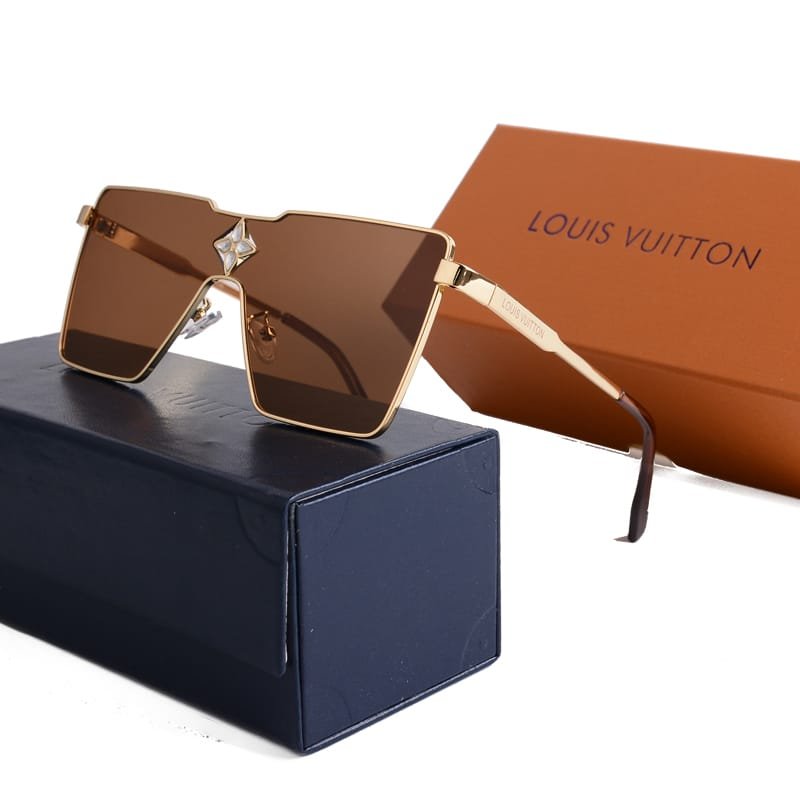 Louis Vuitton Cyclone Square Sunglasses Metal Gold