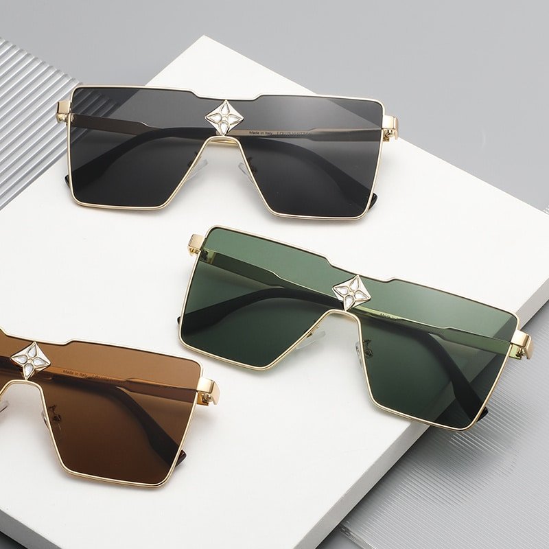 Louis Vuitton Cyclone Square Sunglasses Metal Gold