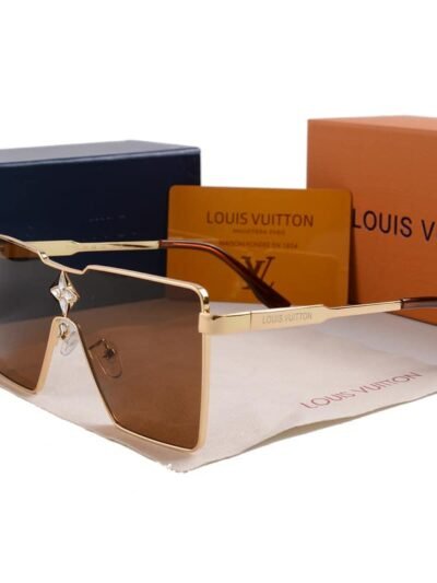 Louis Vuitton Cyclone Square Sunglasses Metal Gold