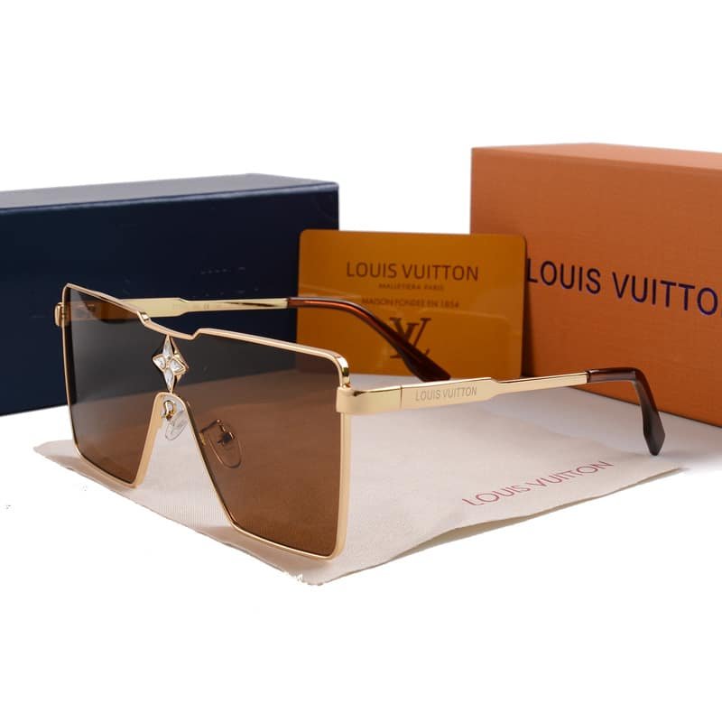 Louis Vuitton Cyclone Square Sunglasses Metal Gold