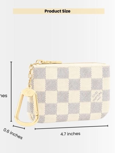 Louis Vuitton Damier Azur Coated Canva Key Pouch 12Cm N62658