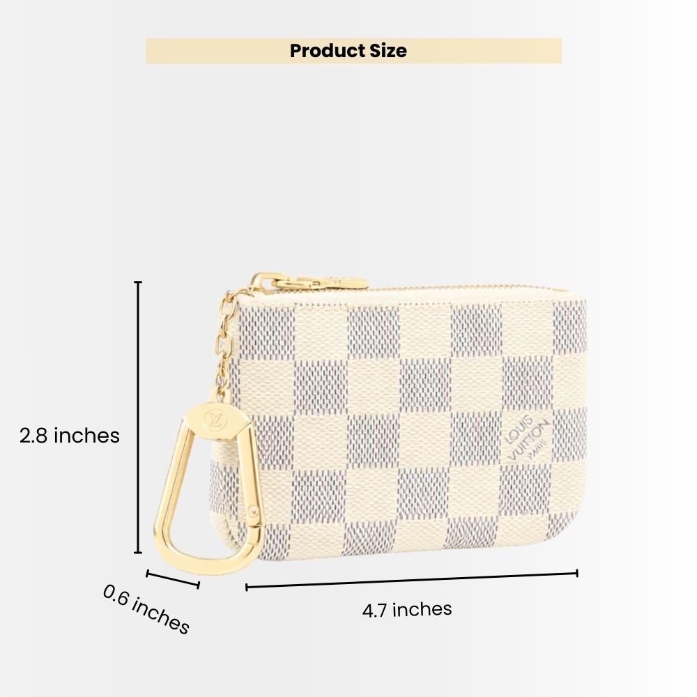 Louis Vuitton Damier Azur Coated Canva Key Pouch 12Cm N62658