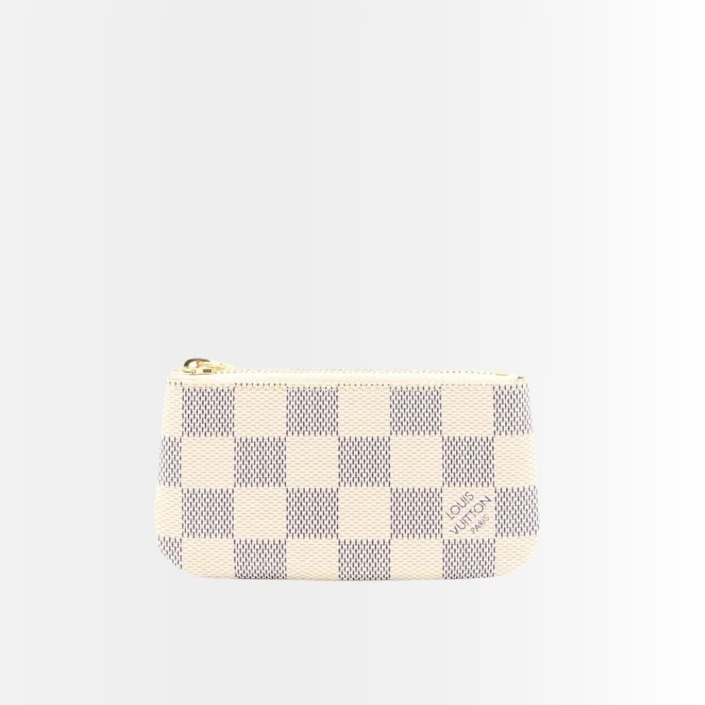 Louis Vuitton Damier Azur Coated Canva Key Pouch 12Cm N62658