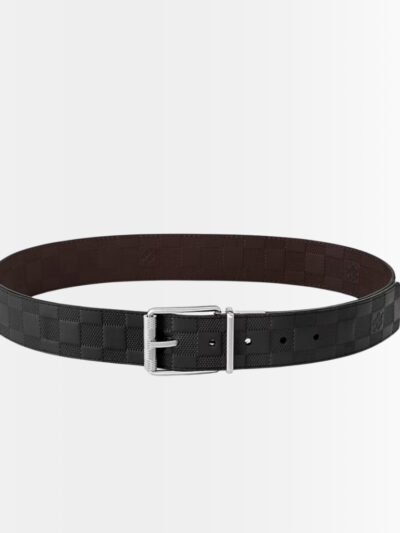 Louis Vuitton Damier Print Reversible Belt Black And Dark Brown 40mm M9150U