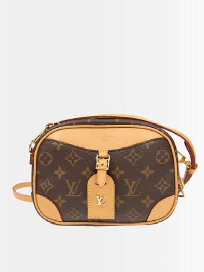 Louis Vuitton Deauville Monogram Bag Brown 19Cm M45528