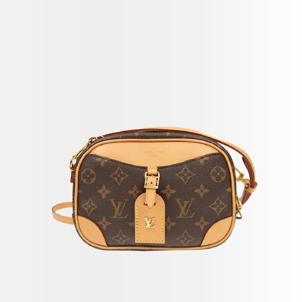 Louis Vuitton Deauville Monogram Bag Brown 19Cm M45528
