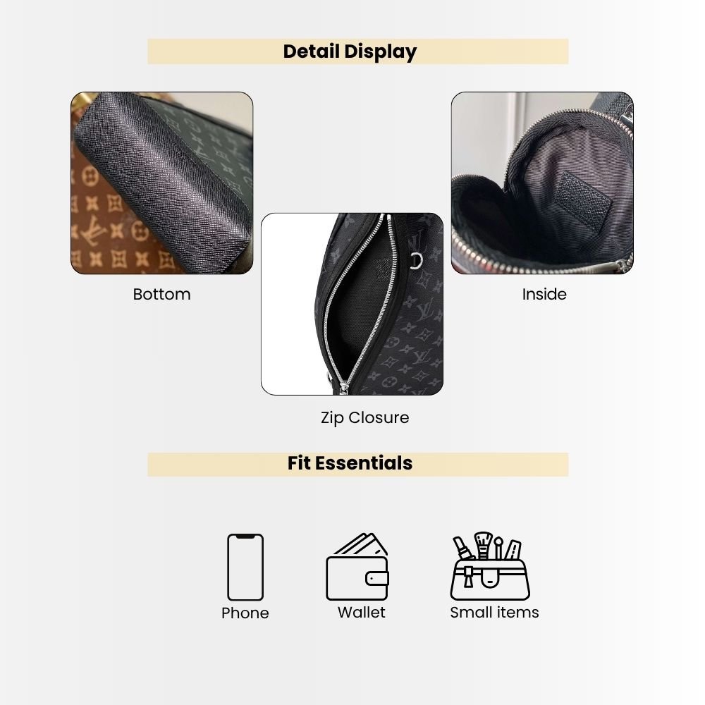 Louis Vuitton Duo Slingbag Monogram Black 42Cm M30936