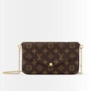 Louis Vuitton Félicie Pochette Brown And Fuchsia Pink 21cm M81896