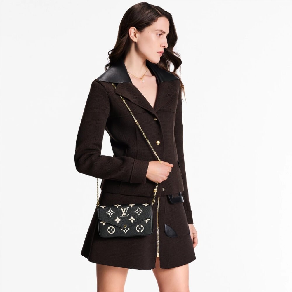 Louis Vuitton Félicie Pochette Empreinte Black 22cm M82479