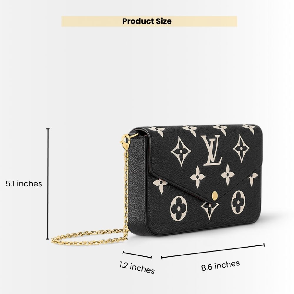 Louis Vuitton Félicie Pochette Empreinte Black 22cm M82479