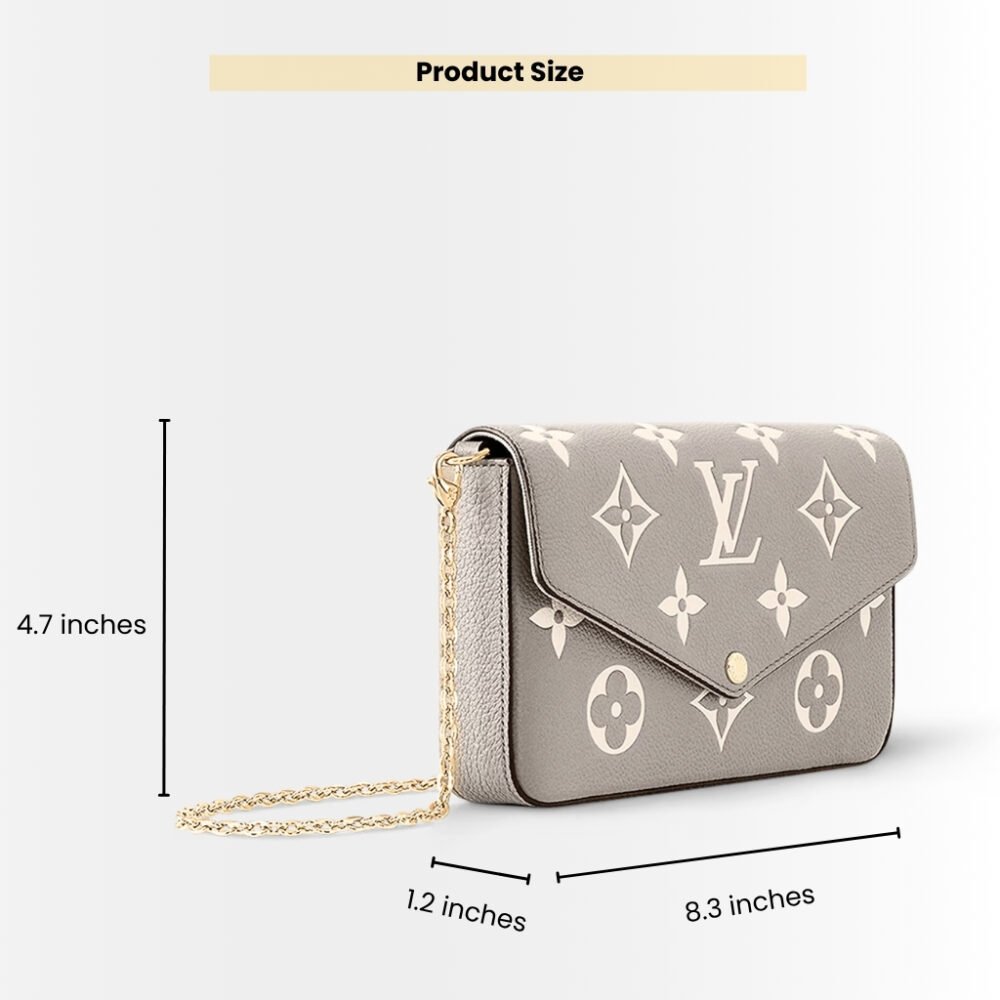 Louis Vuitton Félicie Pochette Tourterelle Grey 21cm M82610