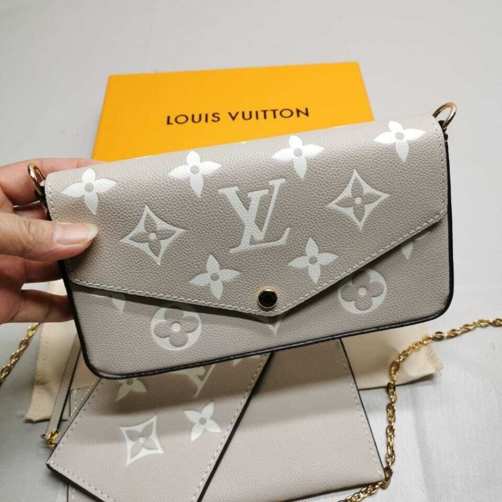 Louis Vuitton Félicie Pochette Tourterelle Grey 21cm M82610