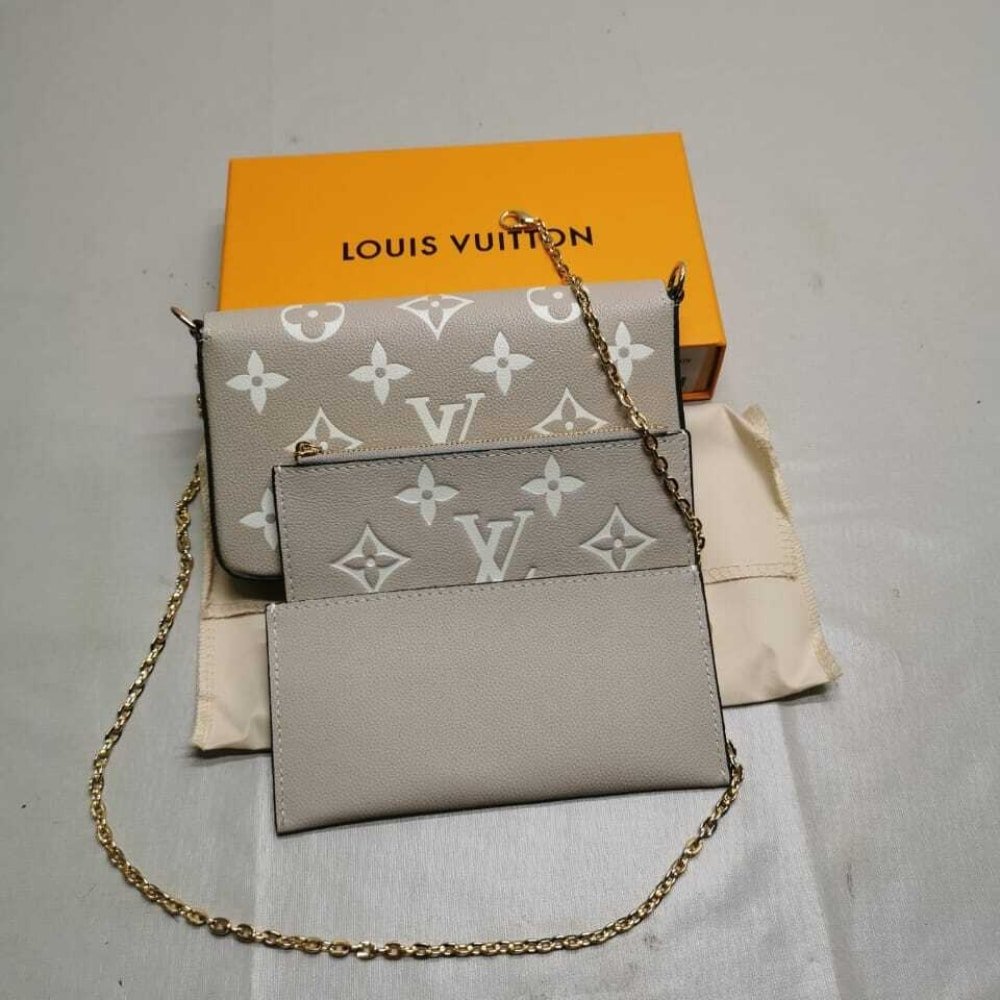 Louis Vuitton Félicie Pochette Tourterelle Grey 21cm M82610