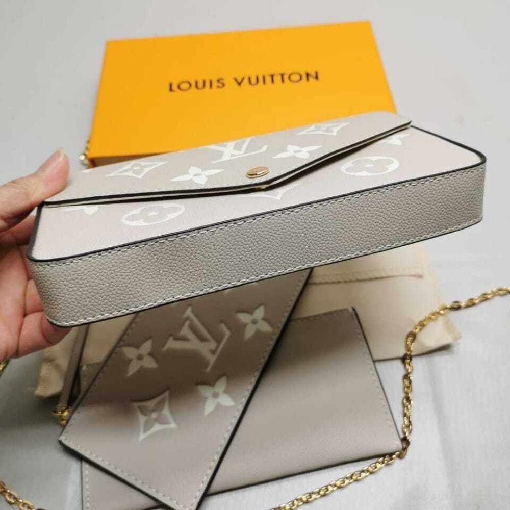 Louis Vuitton Félicie Pochette Tourterelle Grey 21cm M82610