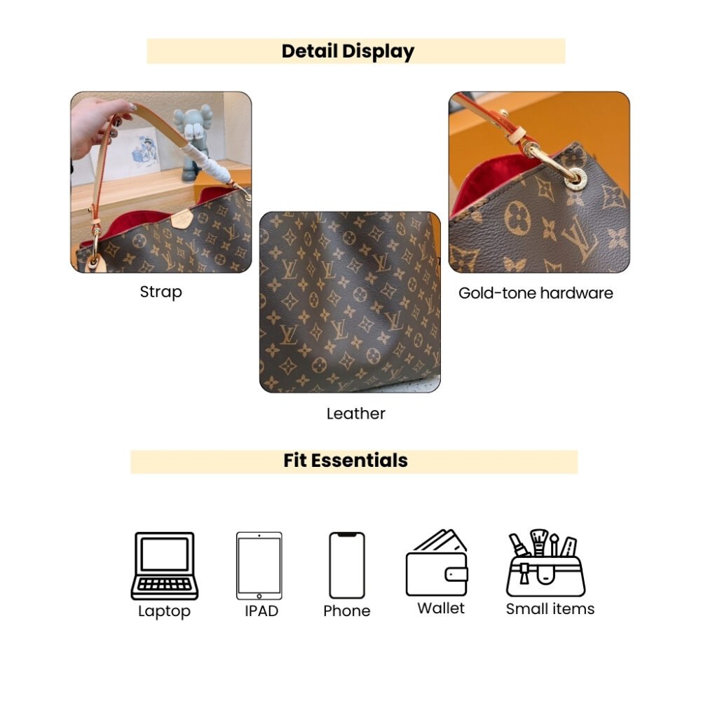 Louis Vuitton Graceful PM Monogram Canvas Red 35cm M43701