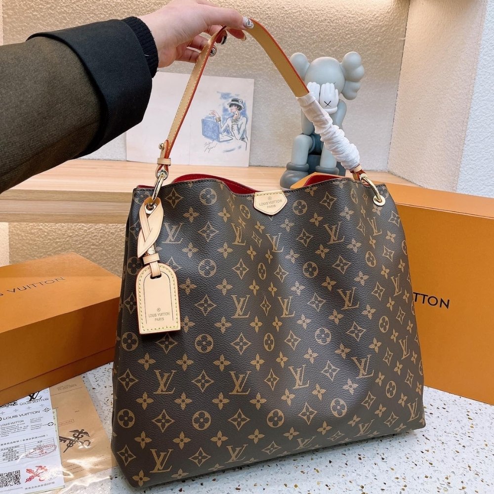 Louis Vuitton Graceful PM Monogram Canvas Red 35cm M43701