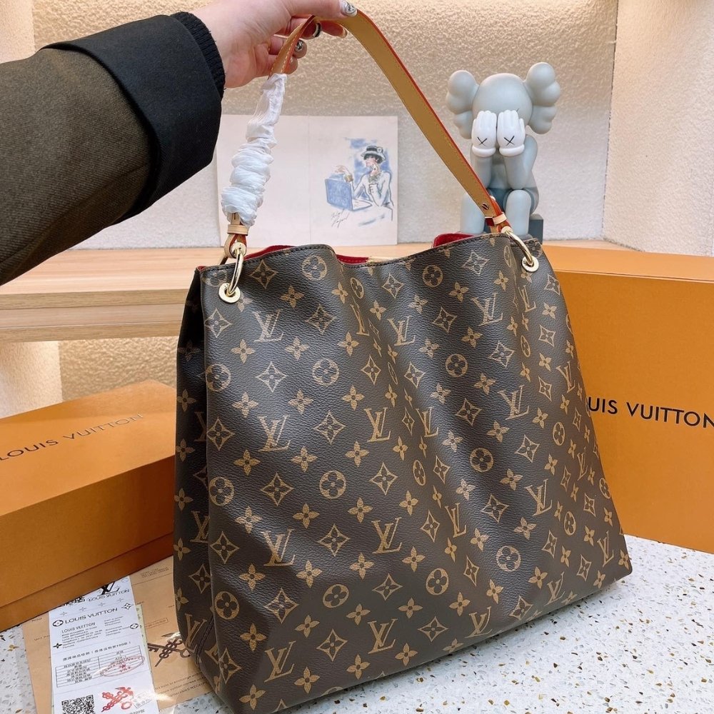 Louis Vuitton Graceful PM Monogram Canvas Red 35cm M43701