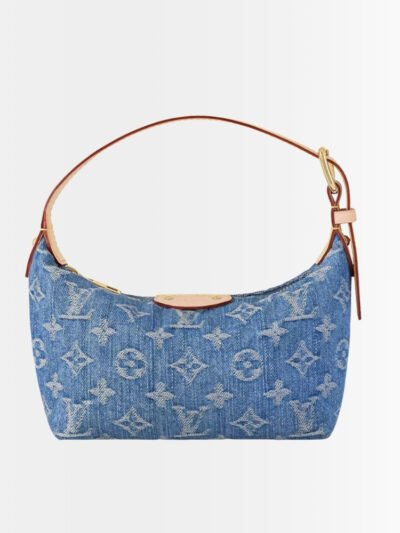 Louis Vuitton Hills Pochette Monogram Shoulder Bag Blue Denim 17Cm