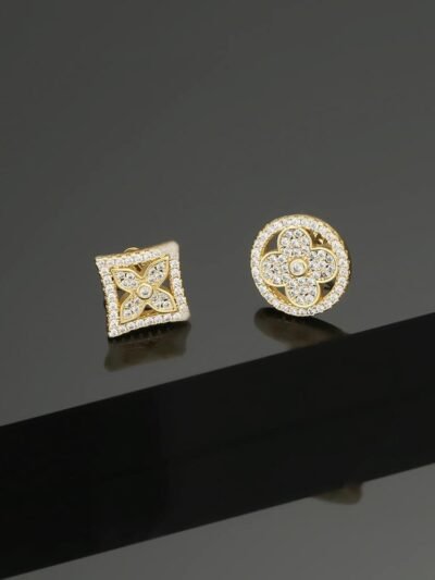 Louis Vuitton Idylle Blossom Stud Earrings Gold And Diamonds