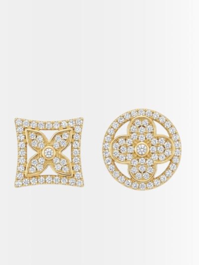 Louis Vuitton Idylle Blossom Stud Earrings Gold And Diamonds