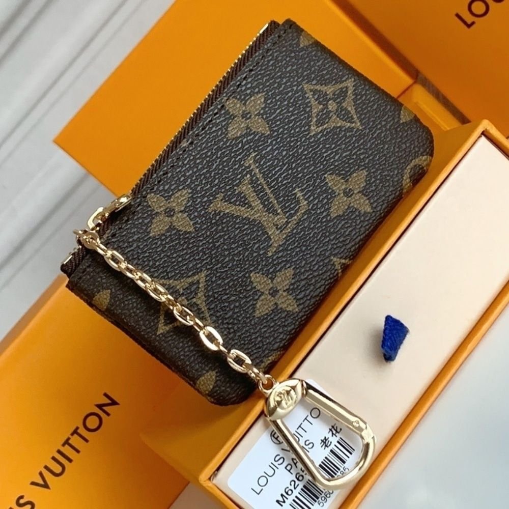 Louis Vuitton Key Pouch Wallet Brown 12Cm M62650