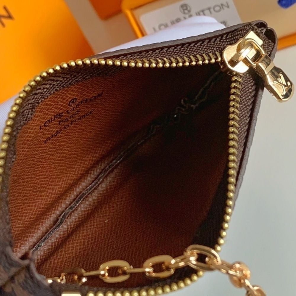 Louis Vuitton Key Pouch Wallet Brown 12Cm M62650