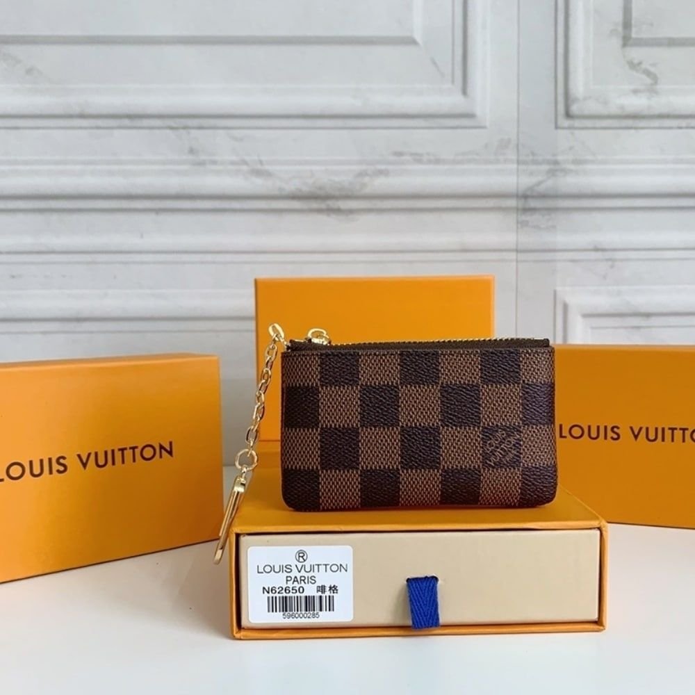 Louis Vuitton Key Pouch Wallet Damier Brown 12Cm N62658