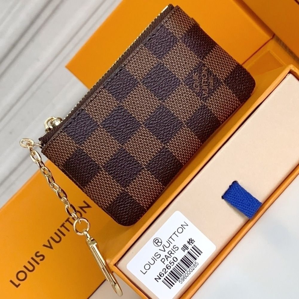 Louis Vuitton Key Pouch Wallet Damier Brown 12Cm N62658