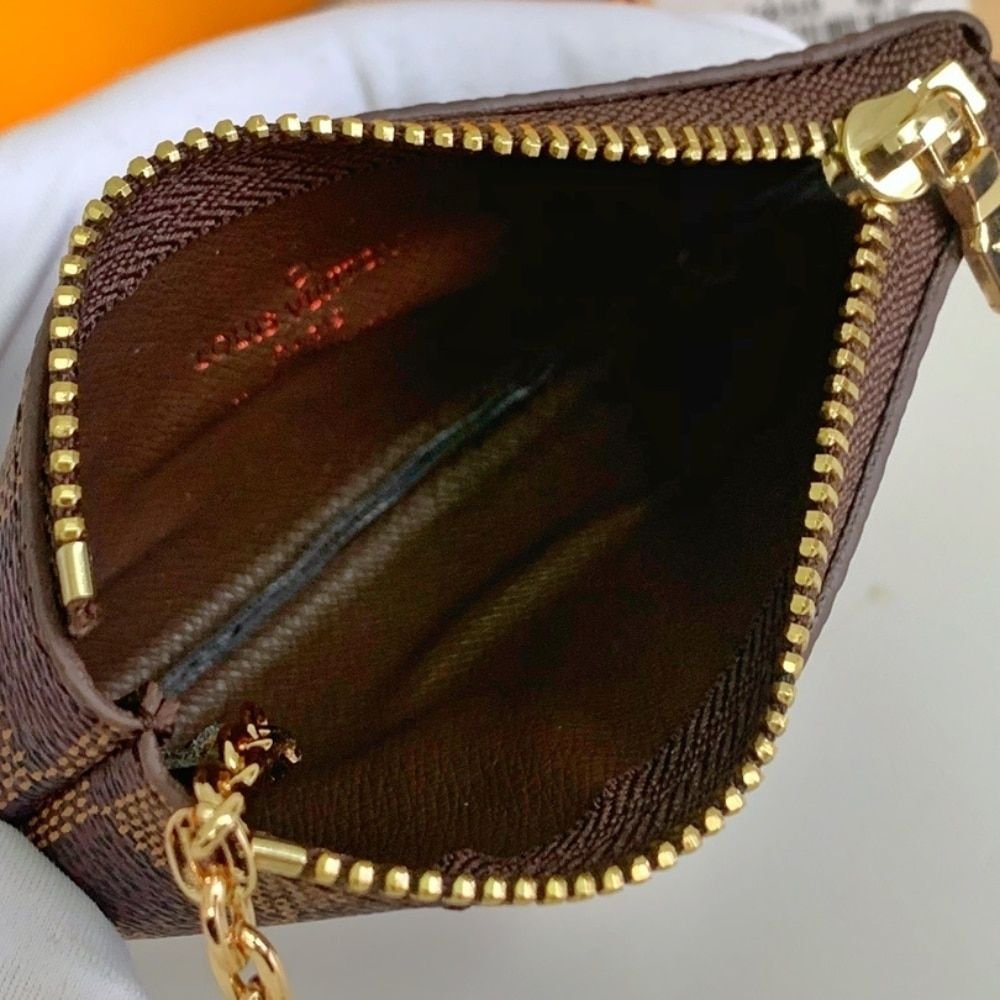 Louis Vuitton Key Pouch Wallet Damier Brown 12Cm N62658