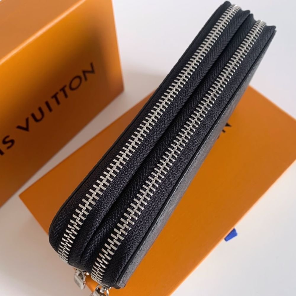 Louis Vuitton Long Double Zipper Wallet Monogram Black 19Cm