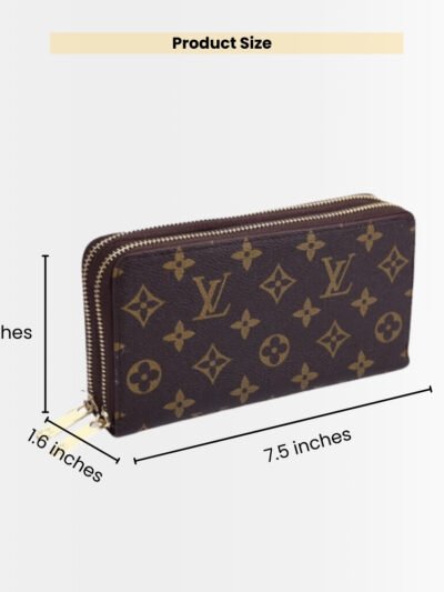 Louis Vuitton Long Double Zippy Wallet Monogram Brown 19Cm