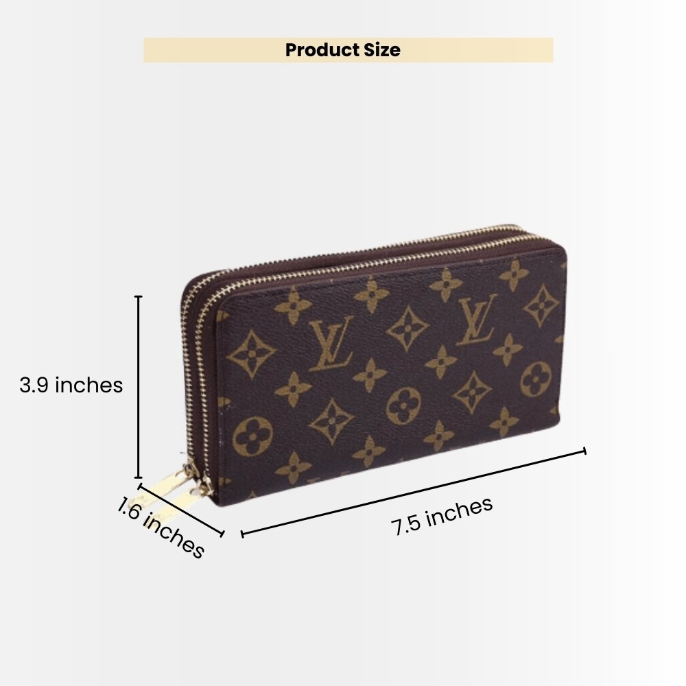 Louis Vuitton Long Double Zippy Wallet Monogram Brown 19Cm