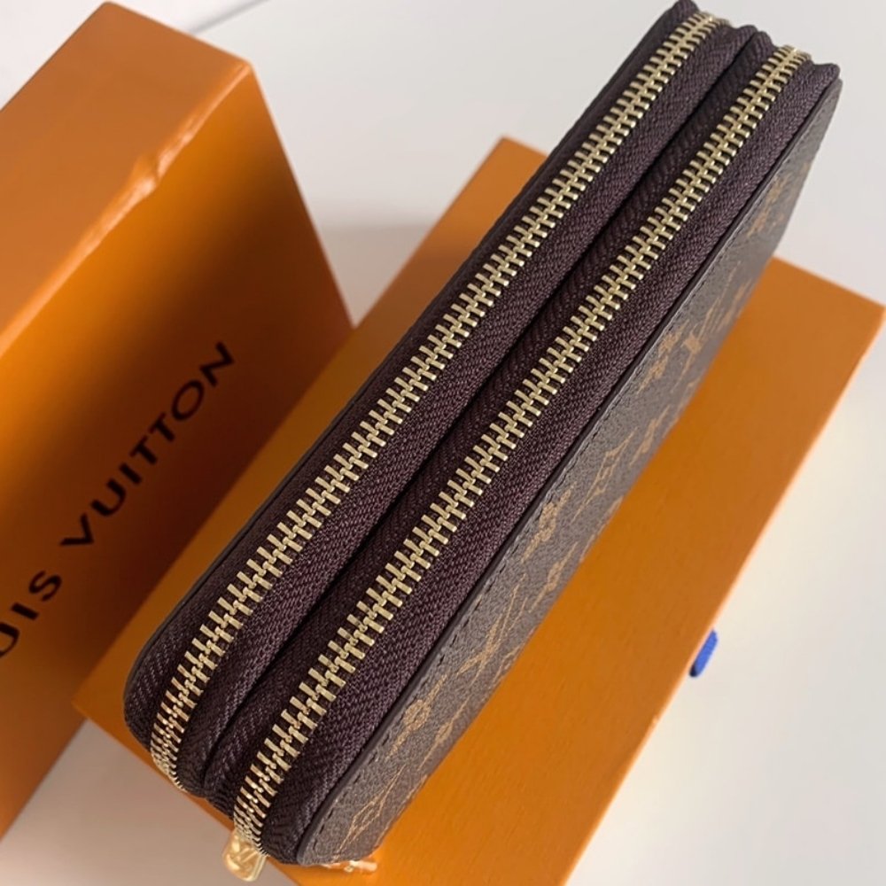Louis Vuitton Long Double Zippy Wallet Monogram Brown 19Cm