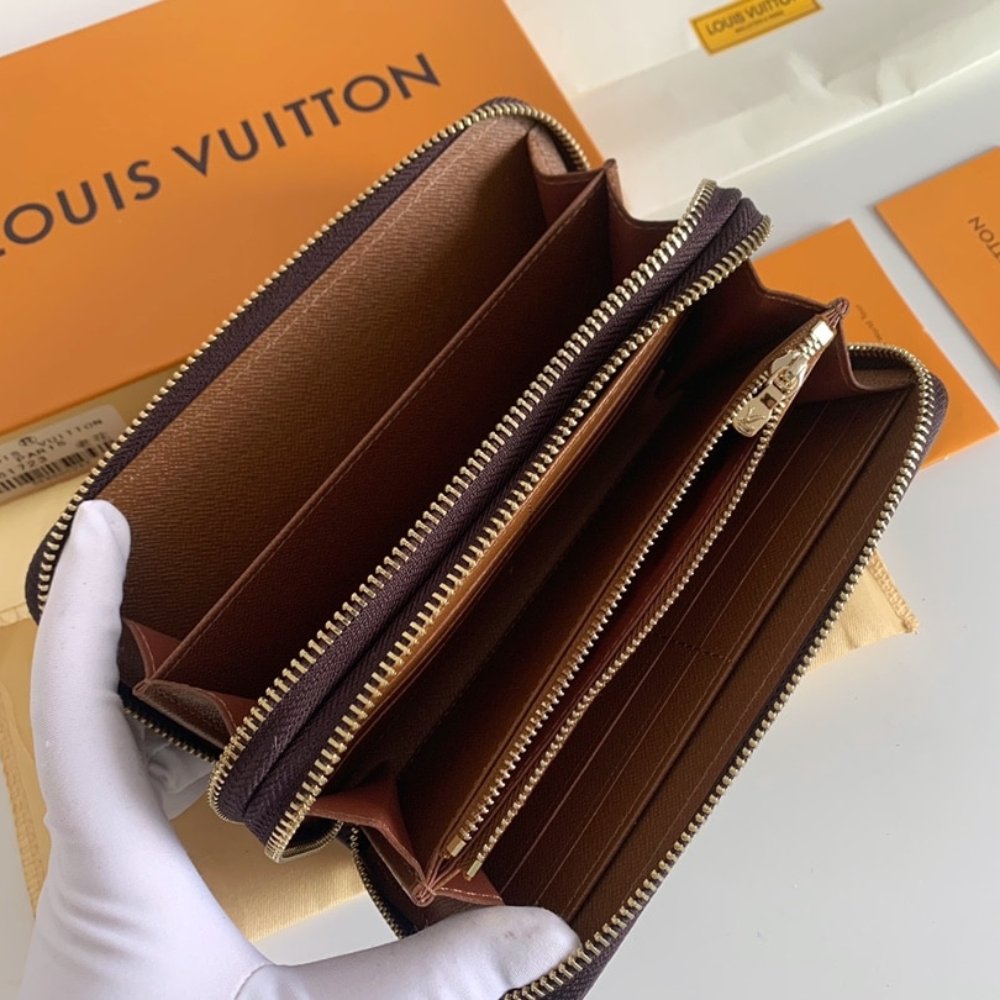 Louis Vuitton Long Double Zippy Wallet Monogram Brown 19Cm