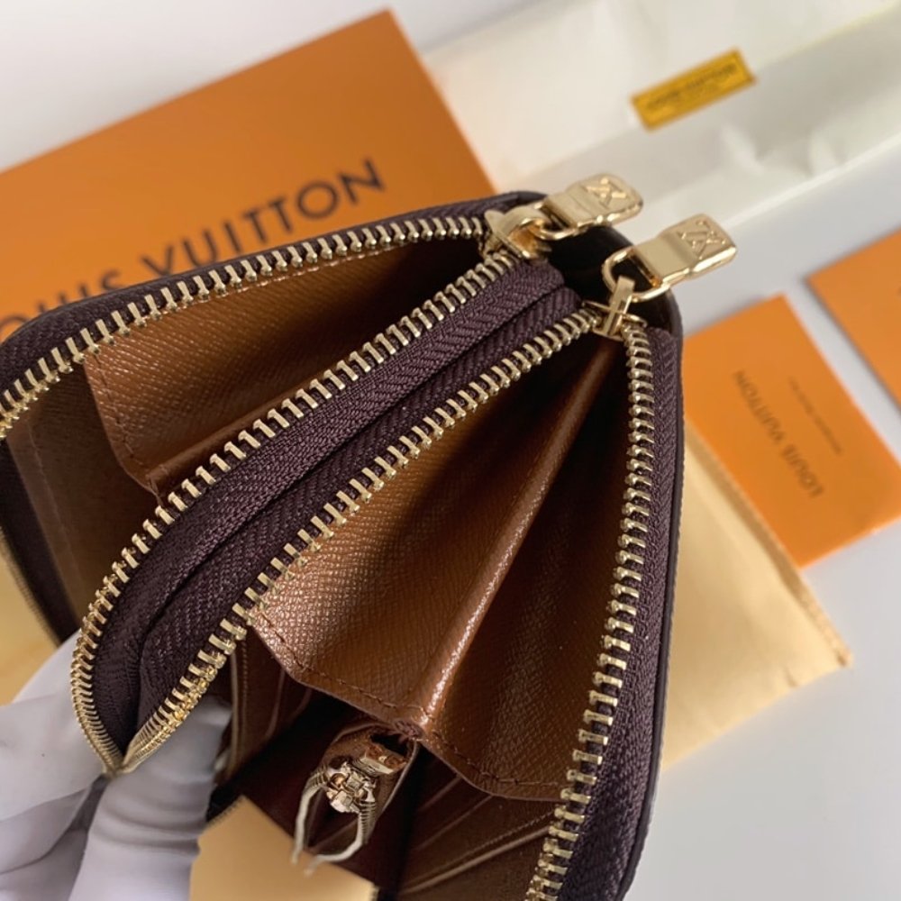 Louis Vuitton Long Double Zippy Wallet Monogram Brown 19Cm