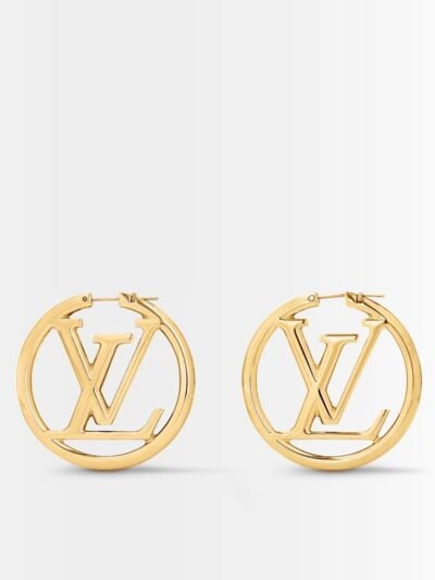 Louis Vuitton Louise Hoop Earrings Gold M64288