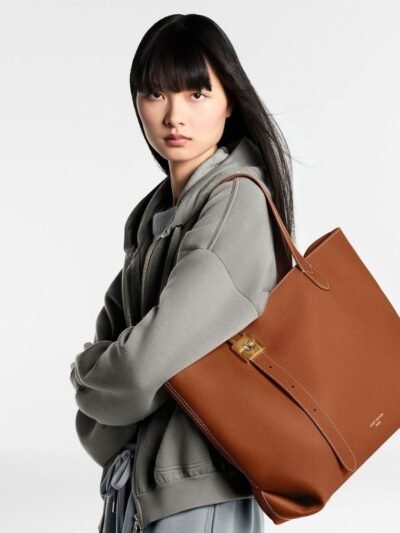 Louis Vuitton Low Key Cabas MM Bag Cognac Brown 47cm M25342