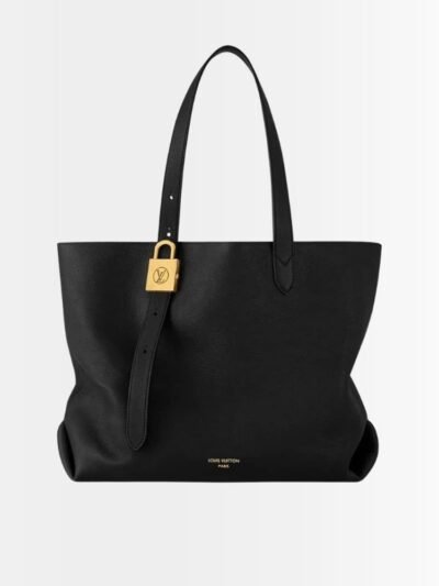 Louis Vuitton Low Key Cabas MM Grained Leather Black 47Cm M25341