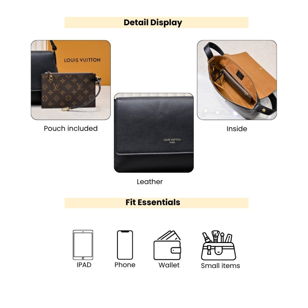 Louis Vuitton Low Key Messenger Black 30Cm M13148