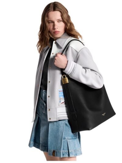 Louis Vuitton Low Key MM Hobo Bag Black 31Cm M24856